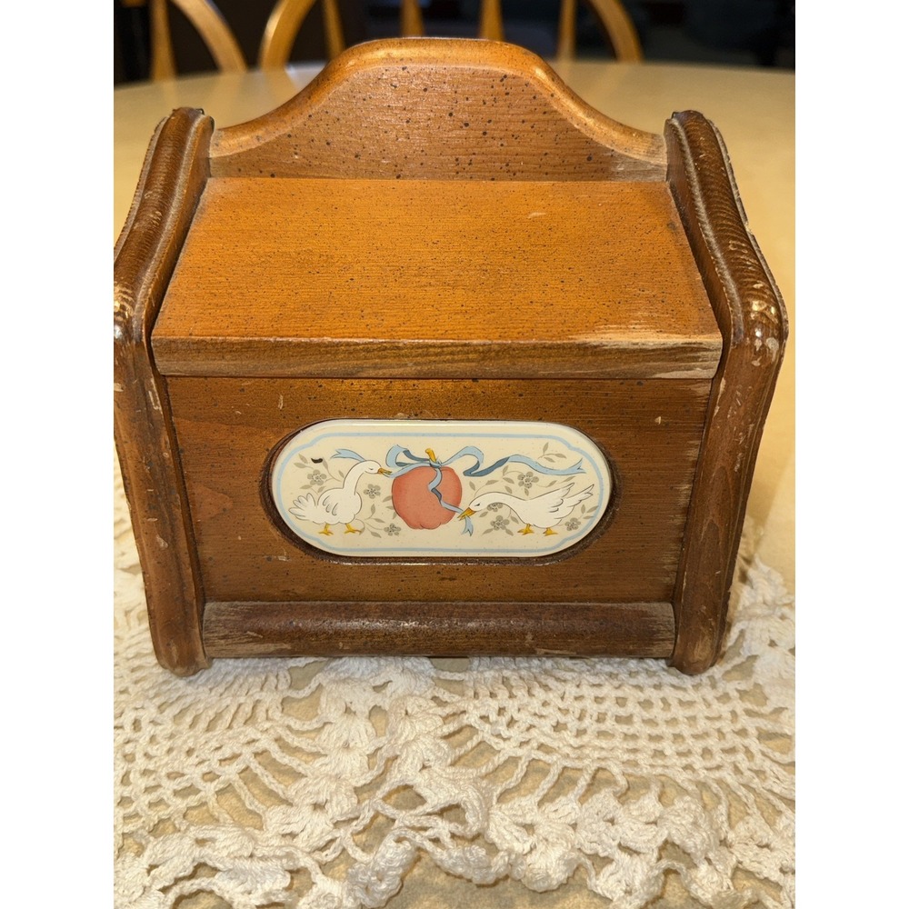 Vintage International Marmalade Geese Wooden Recipe Box